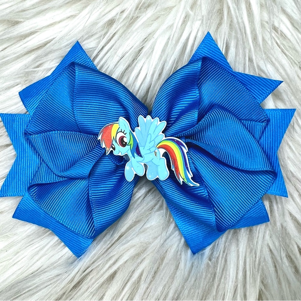 🎀 My Little Pony Cartoon Inspired Hair Bow Barrette Clip 🎀